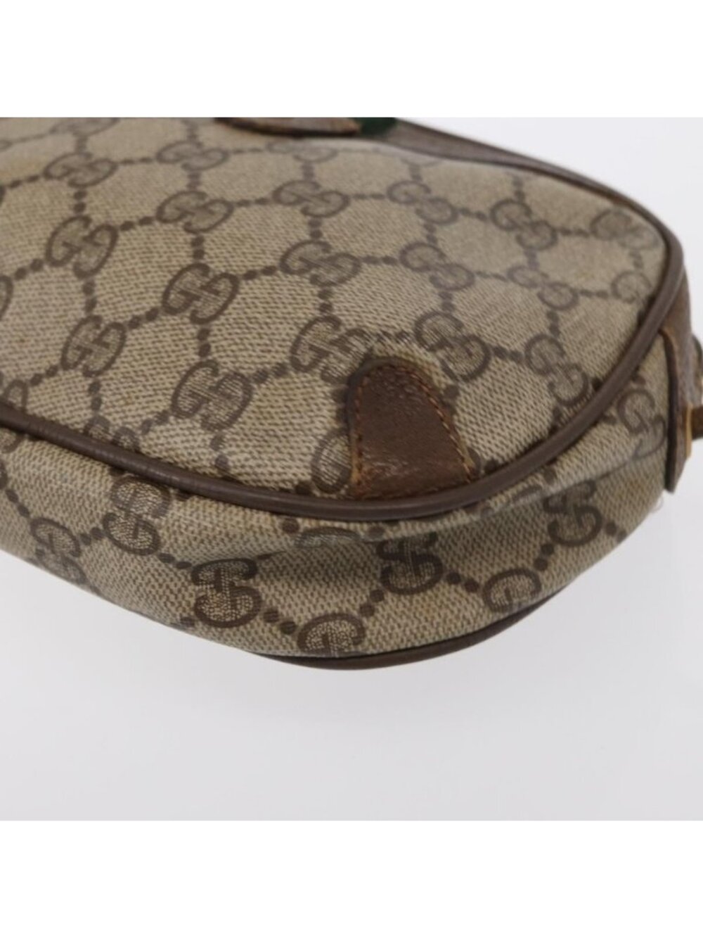 Authentic GUCCI GG Supreme Web Sherry Line Bag PVC Beige Gold 89 02 066 - Picture 6 of 16